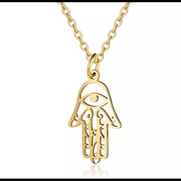 Hamsa necklace stainless steel - Picture 1 of 3